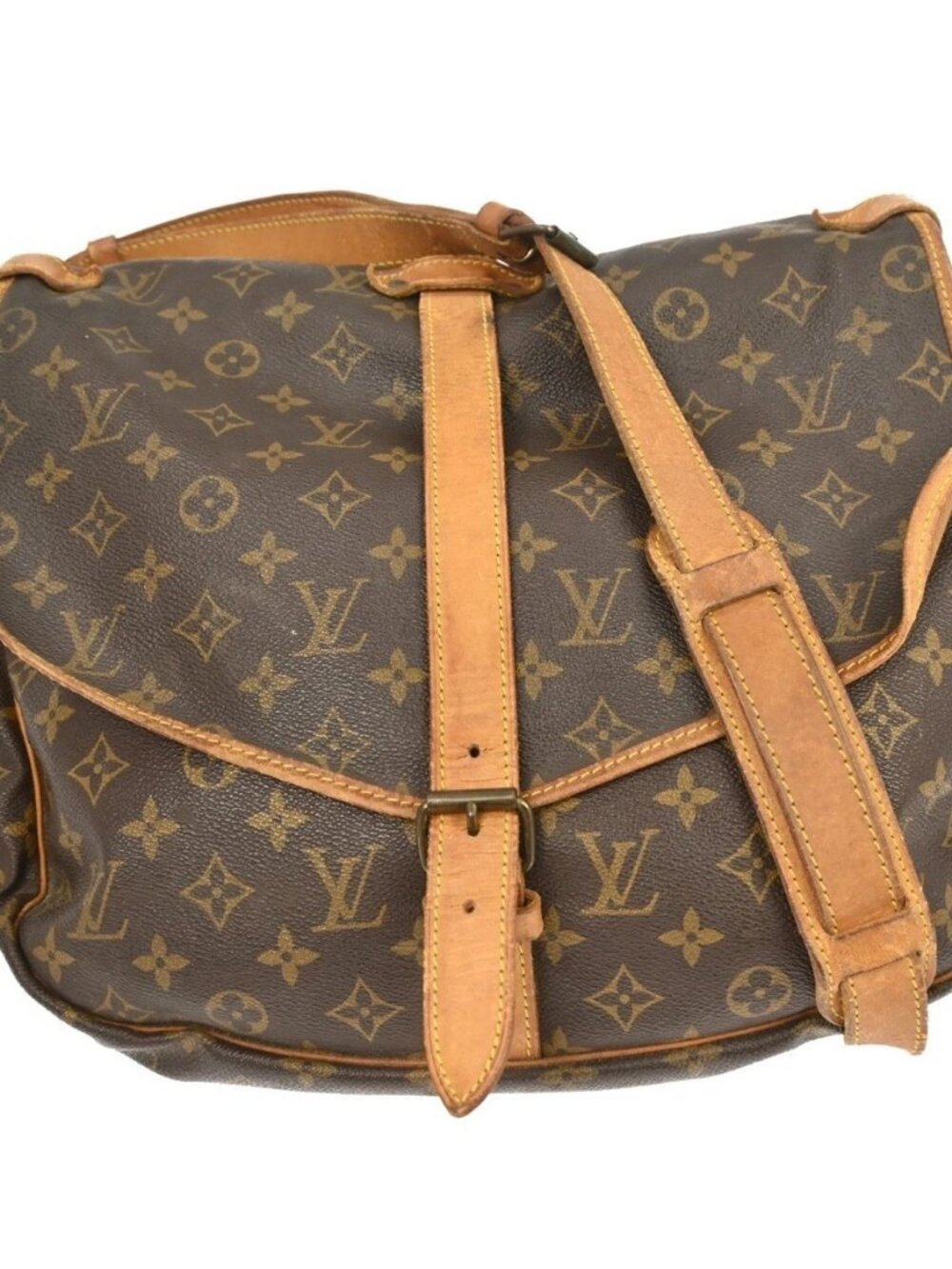 LOUIS VUITTON SAUMUR 35 SHOULDER BAG MONOGRAM M42254 AR0941 YQ06509 - Picture 1 of 13